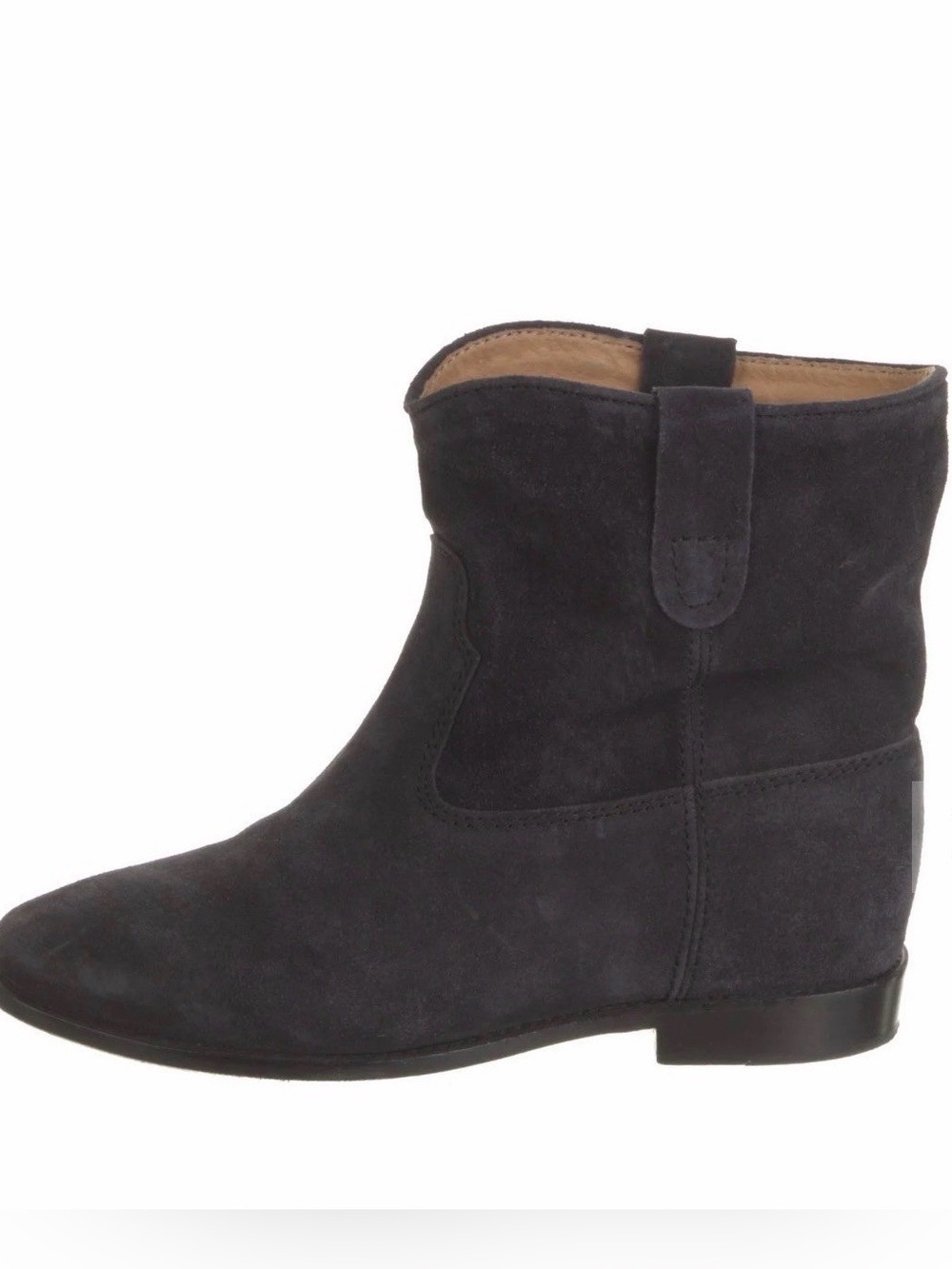 Isabel Marant Black Suede Women's Ankle Boot size 39 Navy